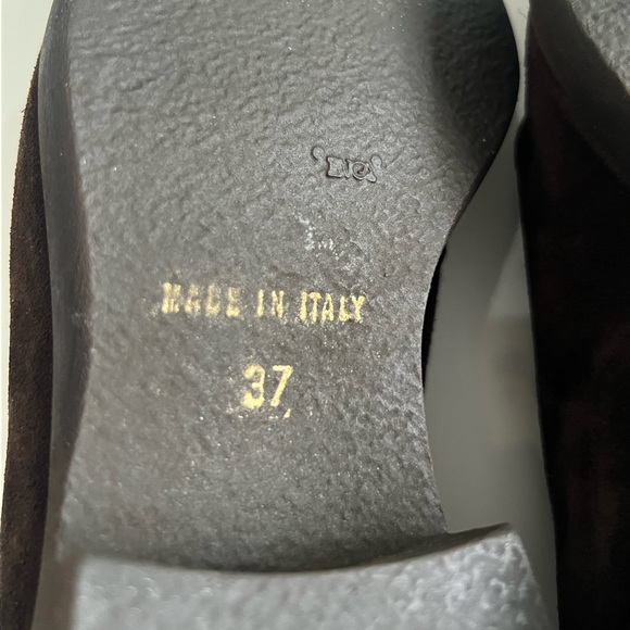 RARE VINTAGE Joan Helpern Brown Suede Laced Loafers Derbys 90s Y2K Joan & David - Picture 10 of 11